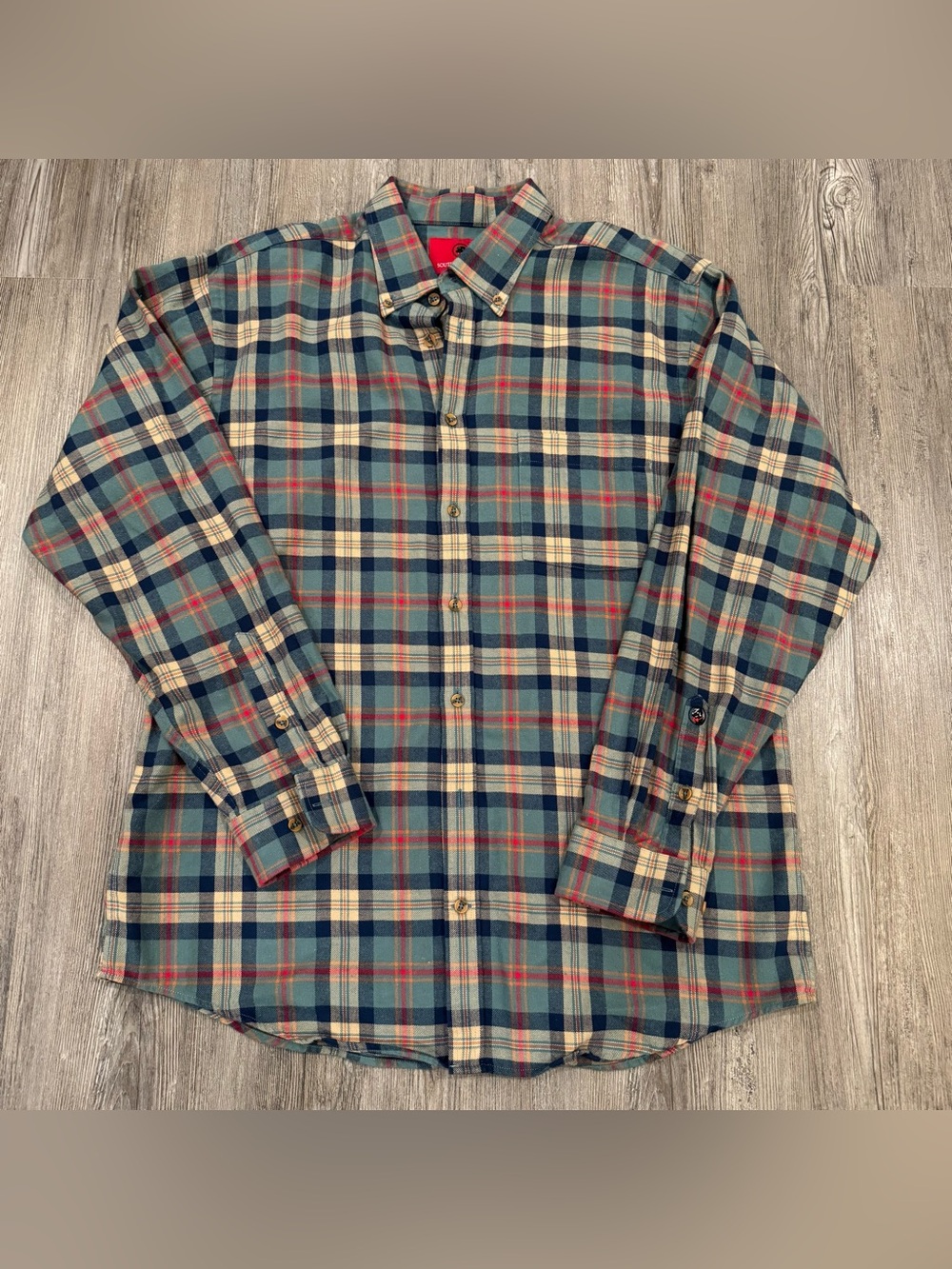 Southern Proper Men's XL Plaid Flannel Shirt Traditional Fit 100% Cotton